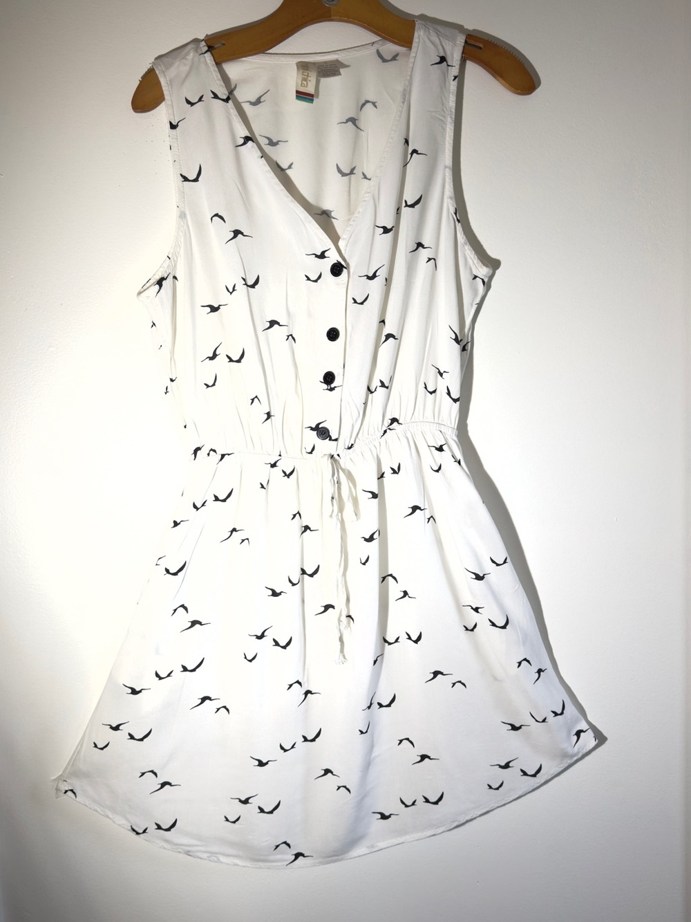 Mimi Chica White Dress with Bird Print